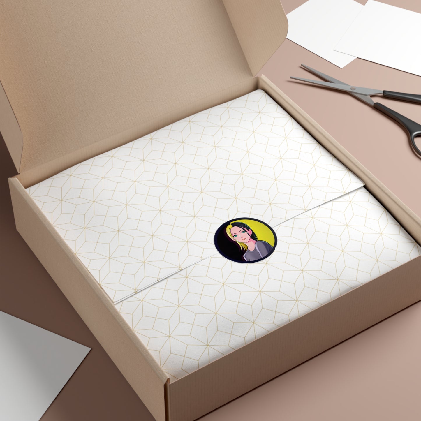Cool Anime-Inspired Round Vinyl Stickers - Unique Art for Personal Expression